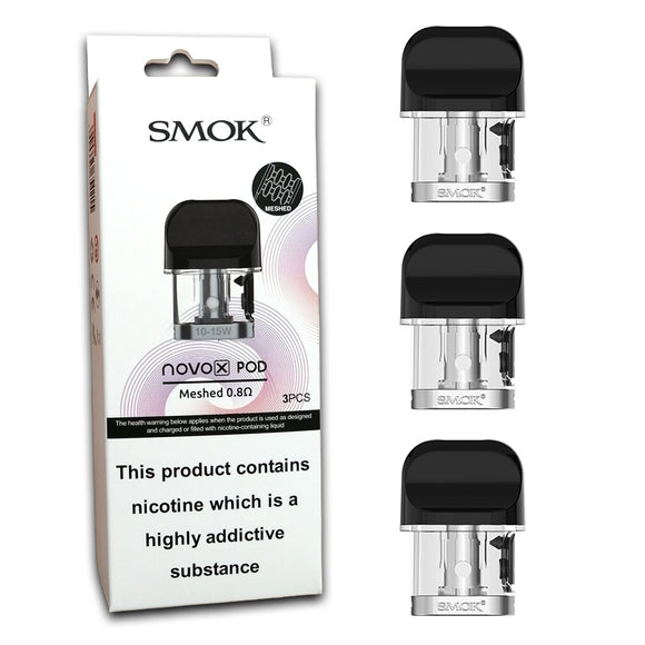 Smok Novo X Pod 2ml 0.8ohm Meshed (3 Pack) - ukvapezen